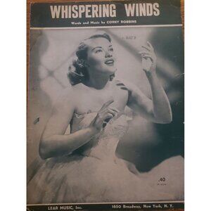 Whispering Winds By Corky Robbins Vintage 1951 Sheet Music‎